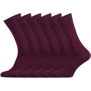 Heren sokken | Katoenen sokken | Merk: Basset | Kleur: Rood | Maat: 39 t/m 50 | 6 Paar