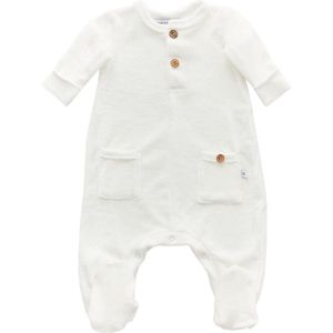 Bamboom Velvet Boxpakje Met Voetjes Offwhite 6 Mnd