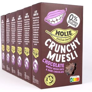 Holie Crunchy Muesli Chocolate - Ontbijtgranen - 400g x6