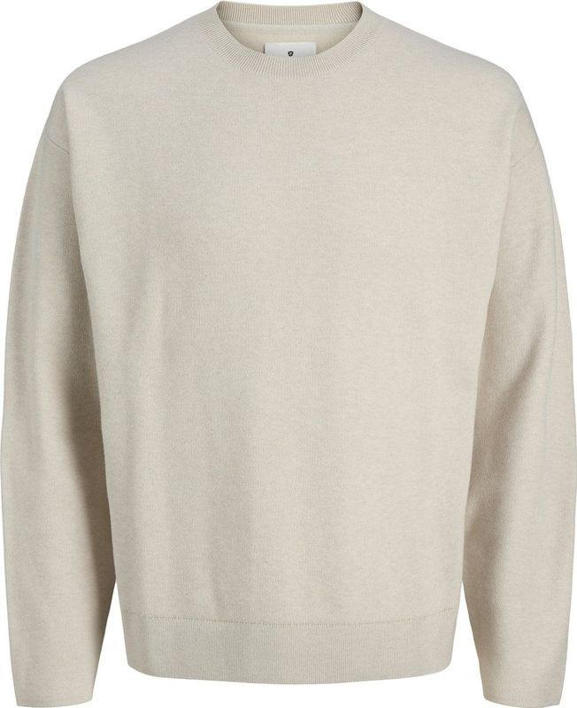Jack&Jones - Jprblabradfort - Gebreide Trui - Beige - Ronde Hals - Lange Mouwen