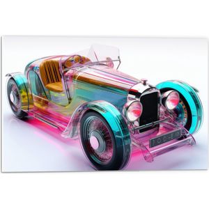 PVC Schuimplaat- Auto met Verschillende Kleuren Binnenin - 60x40 cm Foto op PVC Schuimplaat