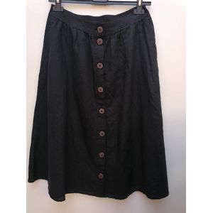 Lange zwarte rok met knopen - Esprit Organic - maat 38