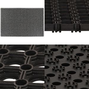 vidaXL Rubbermat 22 mm 80x120 cm - Deurmat - Deurmatten - Vloermat - Vloermatten