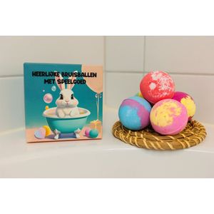De kunst van Zeep - 4 Bruisballen met speelgoed in de Bruisbal - Vegan & biologisch