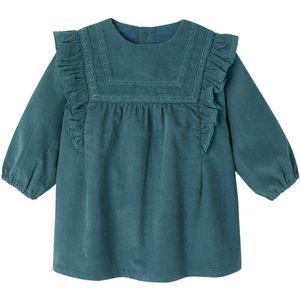 Babyjurk - Ribfluweel - Groenblauw - A-lijn