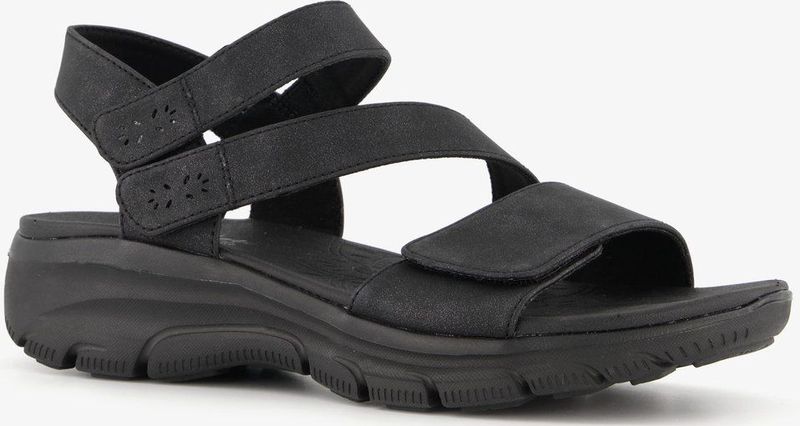 Skechers - Easy Going - Sandalen - Zwart - Imitatieleer, Yoga Foam®-voetbed, Relaxed Fit®