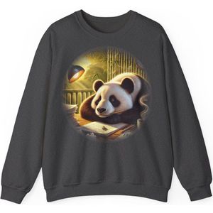 Slack-Pack - Bumbly the Procrasti-Panda - Sweatshirt - Donker Gemeleerd - M