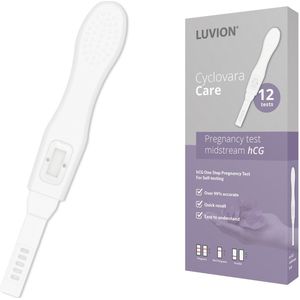 LUVION® Zwangerschapstest Midstream – 12 stuks – Extra Vroege Detectie – Hoge Betrouwbaarheid – Hygiënisch, Gebruiksvriendelijk en Snel Resultaat
