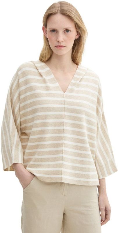 Tom Tailor - Loose Fit - Gebreide Trui - Met Capuchon - Voor Vrouwen