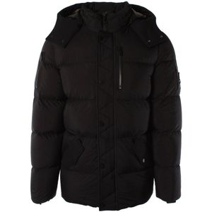 Moose Knuckles - Zwarte Donsjas - Heren - Met Zijritsen
