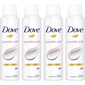 Dove Powder Soft Deo Spray - 4 x 150 ml