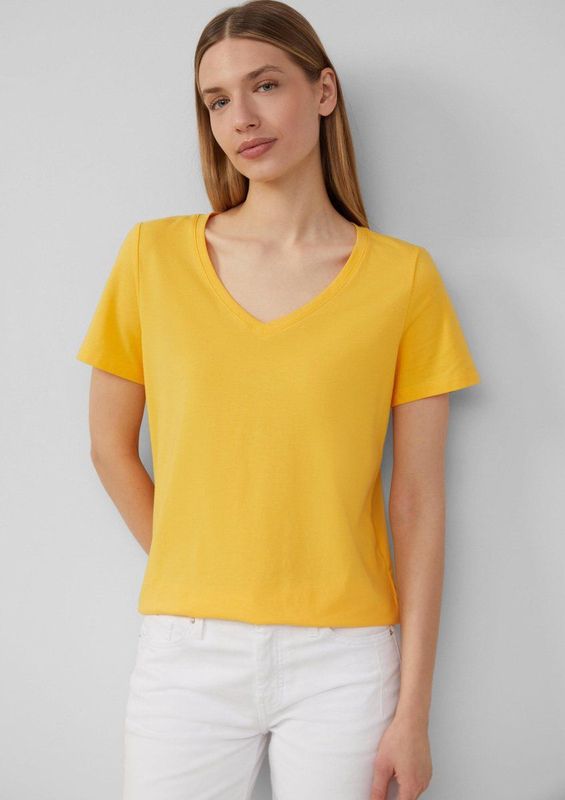 s.Oliver - T-Shirt - Casual - V-hals - Normale Pasvorm