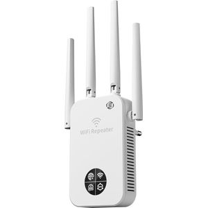 Equivera Wifi Versterker - 4 Antennes - 1200 Mbps - Wit