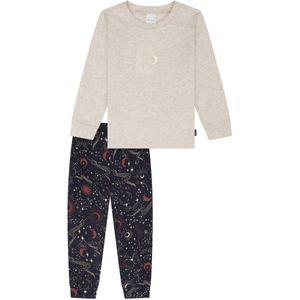 SCHIESSER - Family - Nachtkledij - Beige Gemêleerd / Donkerblauw - 2-delig