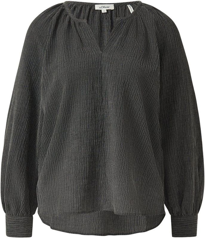 Blouse - Luchtige Tuniekblouse - Effen - Relaxed Fit - V-hals