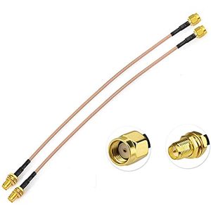 Wifi Antenne Verlengkabel RP SMA Kabel - Pigtail Kabel 8 inch voor Wifi Router - 2 stuks