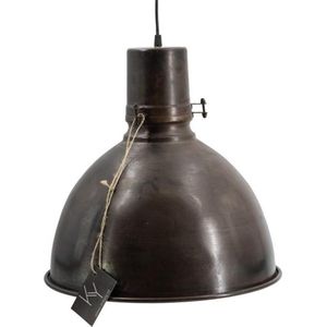 Vtw Living - Industriële Hanglamp - Lamp - Industrieel - Sfeerlamp - Metaal - Bruin - 40 cm