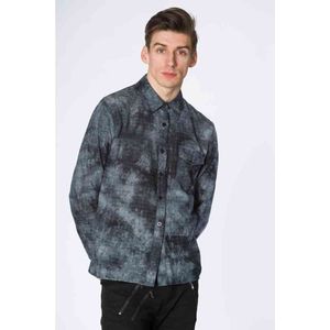 Banned - Tie Dye Overhemd - M - Zwart