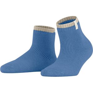 FALKE - Cosy Plush - Huissokken - Blauw - 1 paar - Wol Alpaca Gedessineerd