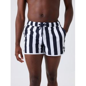 Björn Borg - Swim Shorts Retro - Heren - Zwembroek - Maat XXL - Zwart/Wit gestreept