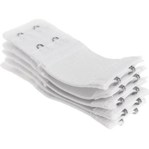 BukkitBow - Verlengstuk voor BH - Tussenstuk voor Beha - Beha Verlenger - Set van 5 - Wit