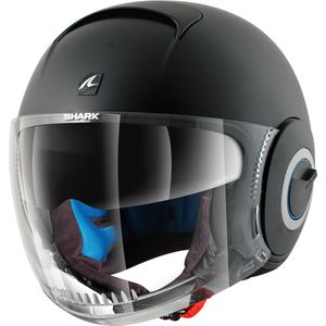 SHARK NANO BLANK Motorhelm jethelm Mat Zwart - Maat M