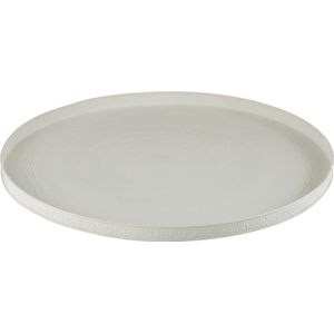 J-line - Plateau Rond Klassiek Ijzer Wit Large - 61x61x3cm