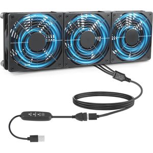 USB Ventilator 120 mm - Compacte en Stille USB Computerventilator met 3 Snelheden
