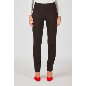 Robell Marie Dames Comfort Stretch Broek - Donker Bruin - Maat 50