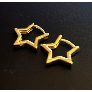 No-Fade Goud-Stijl Vergulde Stervormige Oorbellen Sieraden Voor Dames En Heren