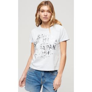 Superdry Foil Workwear Fitted T-shirt Met Korte Mouwen Wit S Vrouw