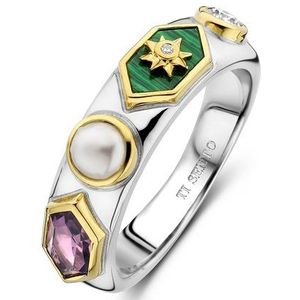 TI SENTO Dames Ring - 925 zilver - Paars - Maat 16.00 mm / maat 50 - 12314PU