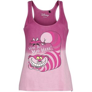 Alice In Wonderland Cheshire Cat - We're All Mad Here Dames Top - roze - M