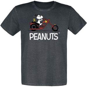 Peanuts Snoopy - Biker - Rocker - Woodstock Heren T-shirt - meerkleurig - S