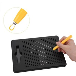 Kinderen Magnetische Ballen Tablet Tekentafel Gratis Spelen Educatief Tekenspeelgoed voor Kinderen ABS Creatieve Stalen Bal Schrijven Stencil Plaat met Pen Kleuterschool Doodle Schetsblok voor Kinderen (Zwart)
