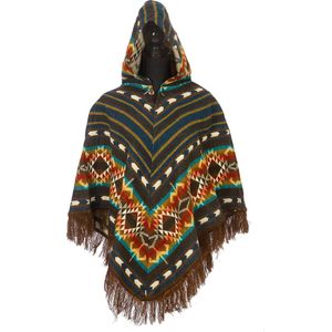 Poncho Triangle Brown - Alpaca wol - Dames