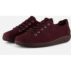 Ecco Soft 2 Sneakers bordeaux Nubuck - Dames - Maat 38