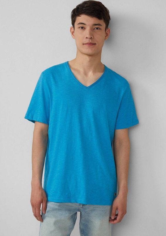 T-shirt - Luchtig - V-hals - Zacht Katoen - Normale Pasvorm