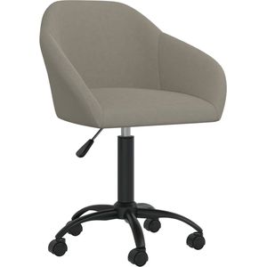 vidaXL Draaibare Eetkamerstoelen Fluweel Grijs Eetkamerstoelen - Draaibare Stoelen - Fluweel Stoelen - Grijze Stoelen - Lounge Stoelen