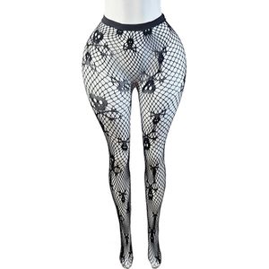 BamBella ® - Panty -Onesize - gaas maillot dunne pantys Dames - Onesize - sexy Erotische lingerie van kant skull gothic halloween zwart