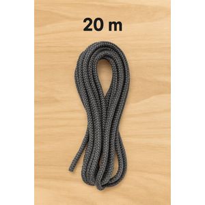 vidaXL Boot touw 12 mm 25 m polypropyleen zwart, aanmeerlijn, gevlochten touw, roltouw, marinetouw, ankerlijn, gevlochten koord, scheepstouw