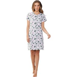 Dames Nachthemd Pastunette - Green Breeze - Bio Katoen - Wit - Maat 38