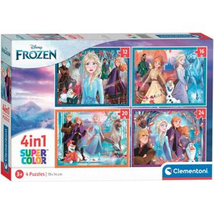 Clementoni Disney Frozen Puzzel - Kinderpuzzels - 4-in-1 puzzel - Vanaf 3 jaar