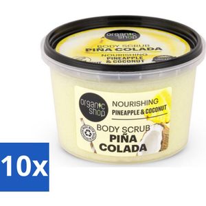 Organic Shop - Body Scrub Pineapple & Coconut - Verfrissend en Voedend - 250 ml - Bulkverpakking - 10 stuks
