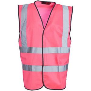 Hoogzichtbaar Roze Mouwloos Vest - 3XL