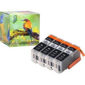 Ink Hero - 4 Zwarten - Inktcartridge / Alternatief voor de Canon CLI-551, PGI-550, PIXMA iP7250, iP8750, iX6850, MG5450, MG5550, MG5650, MG6350, MG6450, MG6650, MG7150, MG7550, MX725, MX925