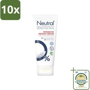 10 x Neutral - Bodycrème - Intensive Repair Cream - Gevoelige huid - 100 ml - Grootverpakking - Huidverzorging - Gevoelige Huid - Droge Huid - Bodycrème - Intensieve Herstelcrème