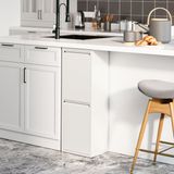 Prullenbak Sollentuna 93x33x25 cm wit