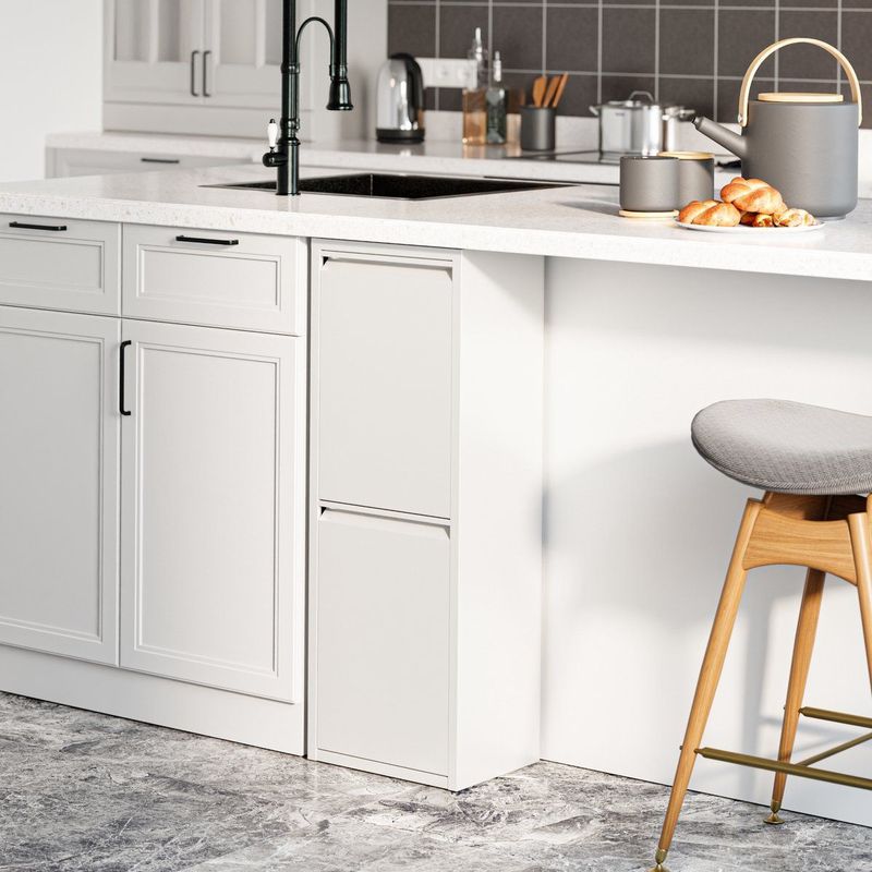 Prullenbak Sollentuna 93x33x25 cm wit