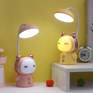 Schattige bureaulamp USB Oplaadbaar Dimbaar Draagbare Bureaulamp LED-nachtlampje Leuk cadeau voor kinderen Goren